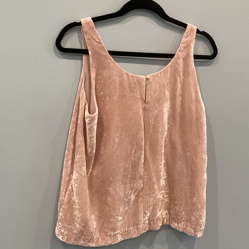 J.Crew Womens Velvet Tank Size 6 Blush Pink Shell Classic Preppy Fairy Grunge - Picture 6 of 10